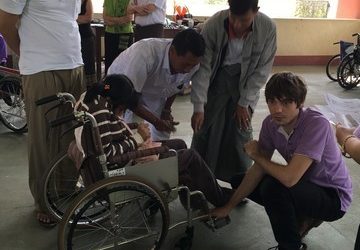 Thailand donated customized wheelchairs for disabled persons in Myanmar